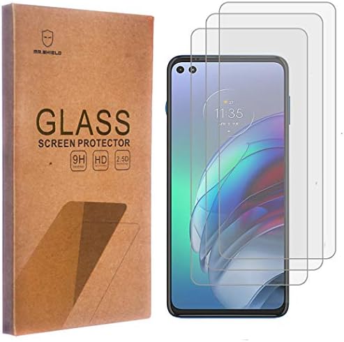 Sr.Shield [3-Pack] projetado para Motorola [vidro temperado] [Japan Glass With 9H Disão] Protetor de tela com substituição ao longo da vida