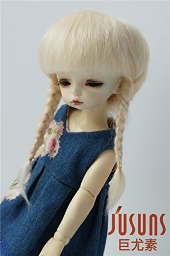 Mohair Doll Wigs for Girls JD018 6-7inch 16-18 cm Yosd Pretty Anne Long Double Braid BJD Hair 1/6