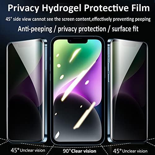 Yiiloxo Hydrogel Film Privacy Screen Protector Compatível com o iPhone 14 Pro Max [anti-spy]