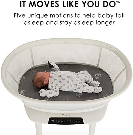 4moms mamaroo bassinet de sono, berço de cabeceira de bebê, suporta o sono do bebê com recursos ajustáveis ​​- 5 movimentos, 5 velocidades, 4 sons calmantes e 2 alturas
