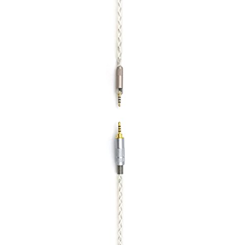 Cabo de áudio de reposição Newfantasia com TRRs de 2,5 mm Balanced macho compatível com Sennheiser HD598,