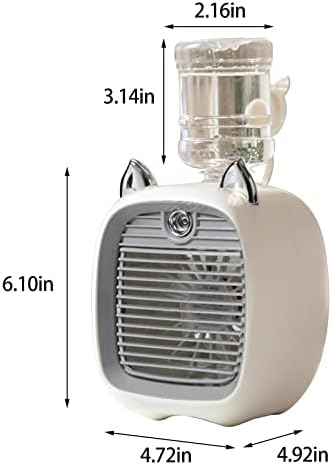 Fã de ar condicionado de água refrigerador de vento pessoal, mini fã de verão, fãs de fãs USB Turbo Spray
