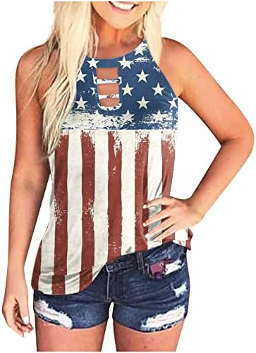 Camisetas sem mangas para teen girl crew pescoço americano listrado recorte gráfico blusas listradas t camisetas femininas i5
