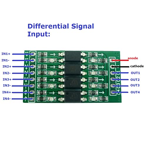 4CH em 5V Out 3,3V Módulo de conversão da lógica digital PNP/NPN para NPN Isolamento óptico para Arduino UNO