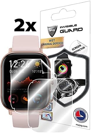 IPG para Amazfit GTS - GTS 2 - GTS 2E Fitness Smartwatch com freqüência cardíaca Monitor de frequência cardíaca 1.65 Protetor de tela de exibição invisível Ultra HD Clear Film Anti Scratch Skin Guard - liso / auto -cicatriz