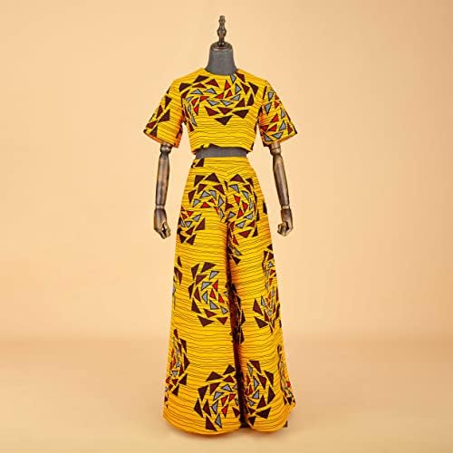 Conjunto de rastreas para mulheres tampos de estampas africanas e calças de ankara plus size dashiki roupas