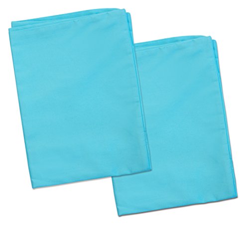 2 travesseiros turquesas para crianças - estilo de envelope - para travesseiros do tamanho de 13x18 e 14x19-100 algodão com cetos de cetamento macio - máquina lavável - Zadisonjaxx Bellacolour Collection - 2 pacote