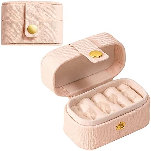 Auntroen Jóia Caixa de anel da caixa de jóias Mini Brincos de Brios de anel Fácil de transportar presentes noivado