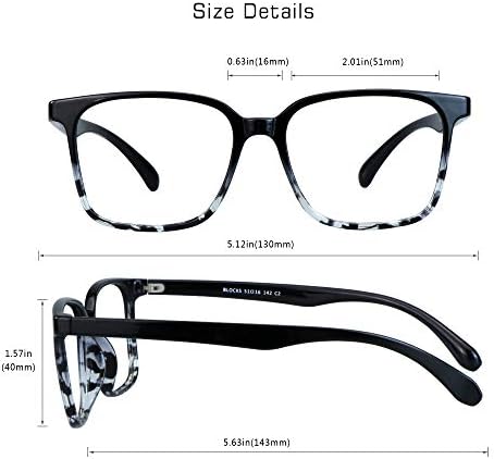VisionGlobal Blue Light Blocking Glasses para mulheres/homens, anti -falhas, óculos de leitura de computador,