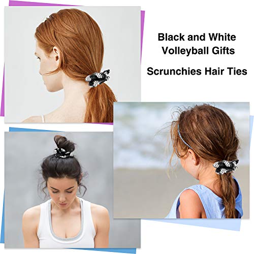 18 peças Esporte de vôlei Scrunchies de cabelo esportivo de vôlei Cabelos de cabelos de seda elástica