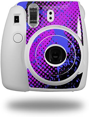 Decalque de pele de Wractorskinz compatível com Fujifilm Mini 8 Câmera de câmera Splatter Blue Hot Pink