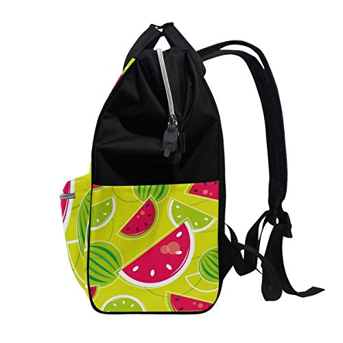 Mochila de fraldas de colourlife Mochila Fresh Melon Casual Daypack Multifuncional Sacos de fraldas