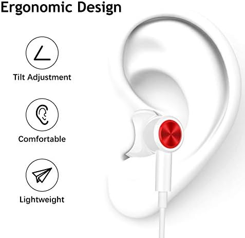 Fones de ouvido com fio para Samsung Galaxy A14 A23 S10 S9, ACAGET 3,5mm fones de ouvido com