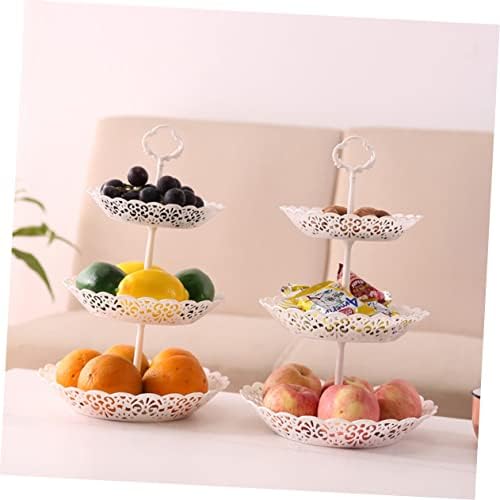 Bolo de casamento de bandeja de biscoitos LuxShiny Stands Platter de biscoito de 3- Torre de cupcakes de 3