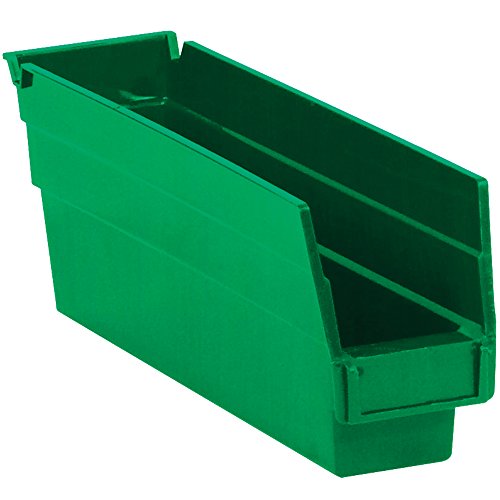 Pacote superior de matilha de caixas de prateleira plástica, 11 5/8 x 2 3/4 x 4 , verde