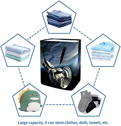 Universo Space Printes Prinha de lavanderia dobrável, cestas de lavanderia à prova d'água 60L Lavagem de roupas