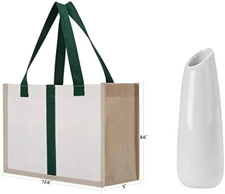 Tapelagem de lona e sacos de estopa a granel para embrulhar presentes, compras de supermercado, bricolage e artesanato, tamanho grande