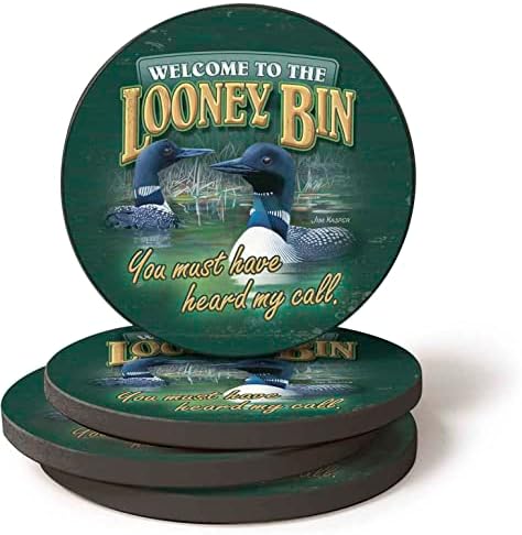 Wild Wings Looney Bin Conjunto de 4 montanhas -russas de Jim Kasper