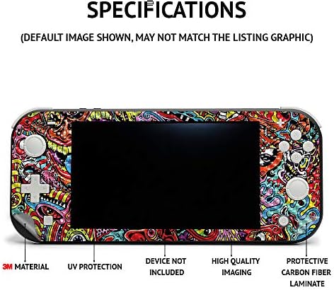 Mightyskins Skin Fiber para Nintendo Novo 3DS XL - Resumo Black | Acabamento protetor de fibra de carbono