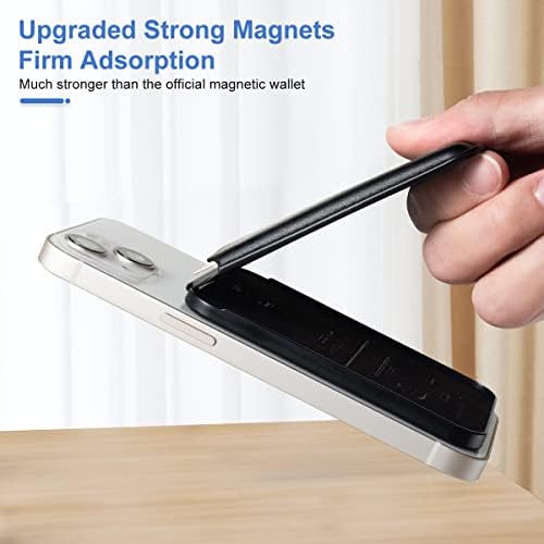 Liuzidit Magnetic Leather Phone Solder para iPhone, compatível com a carteira de iPhone Magsafe para iPhone 14/13/12