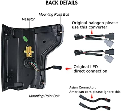 Luzes traseiras LED TT-ABC para Ford F150 Acessórios F-150 2015-2020 com o conjunto da luz traseira