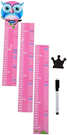 Homoyoyo 1 altura definida adesivos de garotas decoração de girafa adesivo de parede crianças altura mapa de parede de parede de parede rosa de morte rosa