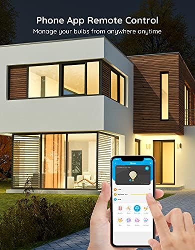 Lâmpadas inteligentes Govee, Wi-Fi e Lâmpadas Bluetooth, trabalha com Alexa & Google Assistant, lâmpadas