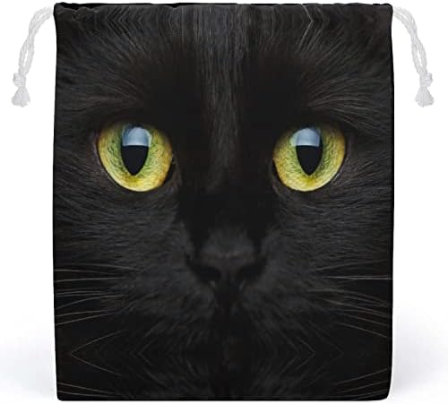 Bolsa de armazenamento de lona de gato preto de olhos pretos