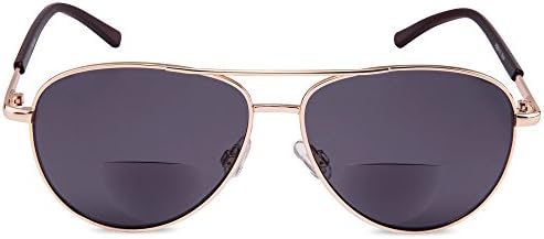 Óculos de sol bifocais de estilo clássico de óculos unissex com lentes UV400 Protection Outdoor Reading