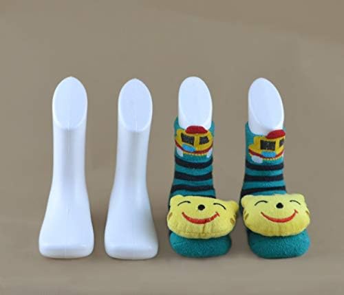 Zhongjiuyuan 4pcs Modelo de meias de meias exibir molde para sapatos Sandália Mannequin Plastic Kids Kids Ferramenta branca PE substitui mais recente