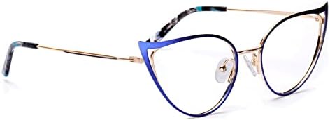 Fytoo elegante e elegante olho de olho de olho de luz azul bloqueando óculos para mulheres leitores anti -UV Eyestrain quincy ft0424
