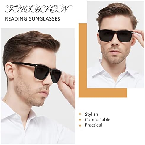Wemootrants lendo óculos de sol para homens grandes óculos de sol com lente completa de leitores 1.0 1.25 1,5 1,75 2,0 a 3,5 4,0 Proteção UV