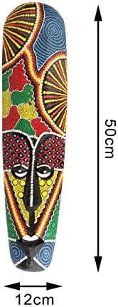 Gazechimp African Totem Mask Crafts African Mask Wall Decor de pendura do ponto cheio de cores