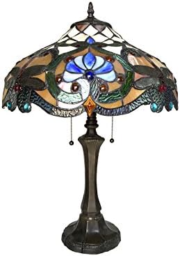 Chloe CH15715AV17-TL2 Ambarwing Table Lamp, tamanho único, multicolor