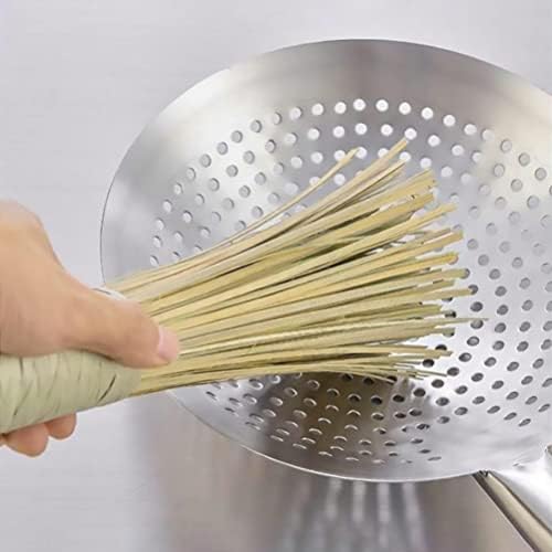 Luxshiny Bamboo 2pcs wok pincel de cozinha cozinha escova de panela de panela de panela de panela raspador