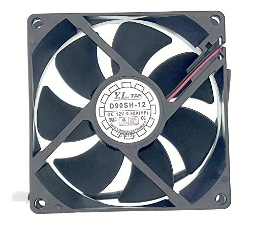 Leyeydojx novo ventilador de resfriamento de estojo compatível com y.l.fan d90sh-12 dc 12V 9,6W