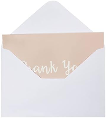 48 Pack Pink e Sage Green Agradecemos cartões com envelopes para casamentos, chuveiros, todas as ocasiões,