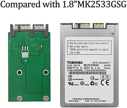 Fleane 256GB MS02 MicrosatA SSD compatível com HP 2740p 2730p 2540p IBM X300 X301 T400S T410S SUBSTITUIR MK1233GSG MK1633GSG MK2533GSG 1.8 HDD
