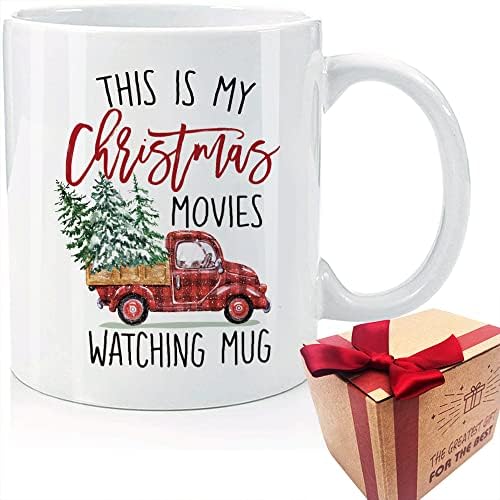 Suuura-oo filme de natal assistindo caneca de café, engraçadinha de canecas de café de árvore de