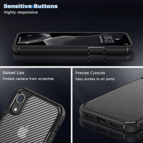 Amizee Compatível com a caixa do iPhone XR [Proteção de grau militar] com protetor de tela Anti-arranhão capa protetora