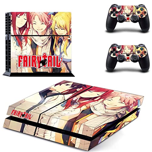 Anime Fairy Fullbuster Natsu Tail Lucy Erza Scarlet cinza PS4 ou PS5 Skin Skin para PlayStation 4 ou 5 Console