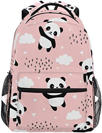 Mochila qilmy panda para crianças meninos meninos estudantes bookbag laptop backpack Daypack Daypack