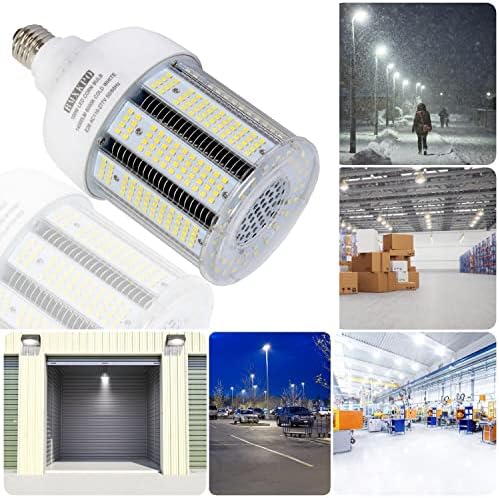 BMXKPO 350W Lâmpada de LED equivalente, lâmpada de cor de milho de 20w, lâmpada de espiga de milho, e26/e39 Base 6000k Daylight White, para garagem industrial comercial