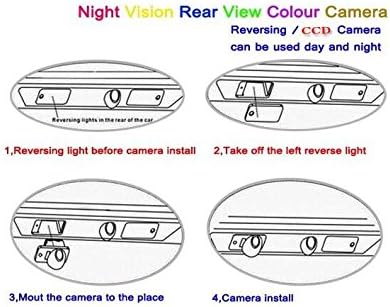 Reverse de backup de câmera/câmera de estacionamento/hd ccd rca ntst pal/placa lâmpada lâmpada para