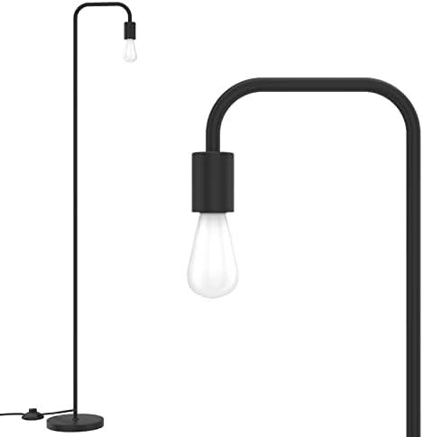 Lâmpada de piso Pazzo, lâmpada de piso industrial, lâmpada LED incluída, interruptor em linha