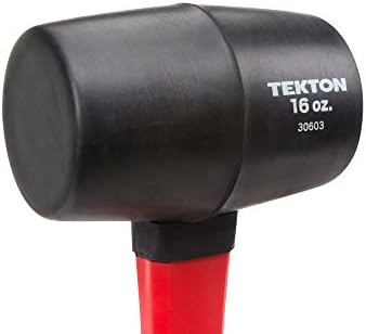 Tekton 16 oz. Moloto de fibra de vidro martelo de borracha | 30603, Black e Estwing Certa perfuração/martelo de crack - trenó de 3 libras com alça de fibra de vidro e alça de almofada sem deslizamento - MRF3LB