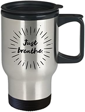 Para uma amiga grávida, caneca de viagem, melhor engraçado xícara de chá exclusiva, uma ideia perfeita, apenas respire