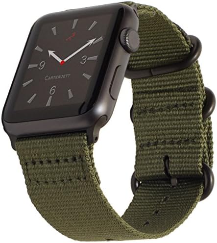 Carterjett Compatível com Apple Watch Band 45mm 44mm 42mm de nylon Banda Iwatch Bandas de reposição