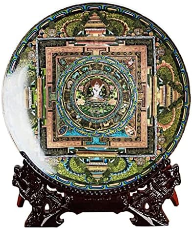 JKUYWX Jingdezhen Cerâmica Placa de prato de prato de prato de prato de porcelana METOPE DE PLACA