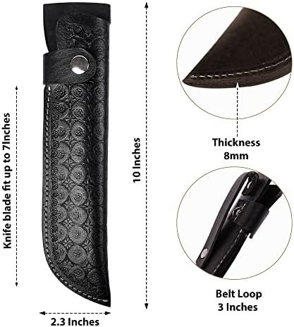 Hulara_genuine capa de couro artesanal bainhas de faca de couro real com lâmina de bolso de correia para o cinto de 4,7 Blade encaixa no coldre da faca